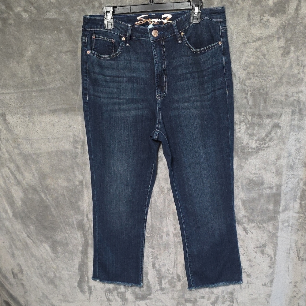 Seven7 Dark Indigo Ankle Jeans